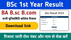 Bsc 1st year Result 2024: (बीएससी प्रथम वर्ष का परिणाम 2024 जारी) B.sc Result 2024 जल्दी यहां से चेक करें