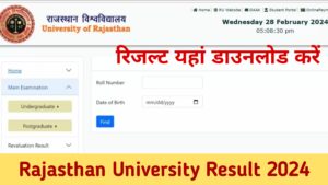 Rajasthan University Result