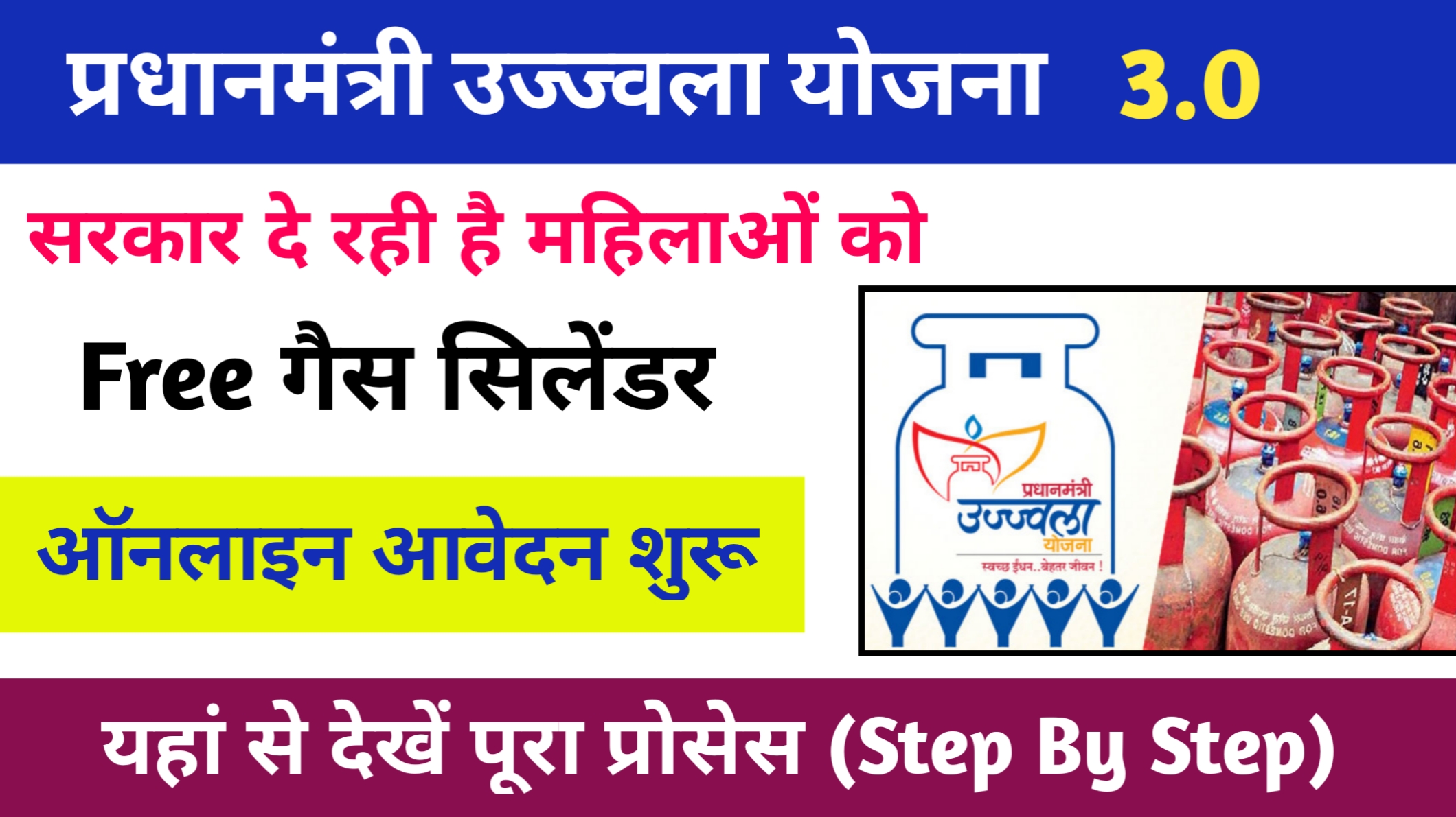 Pradhan Mantri Ujjwala Yojana 3.0 सरकार दे रही हैं, गरीब महिलाओं को एलपीजी गैस सिलेंडर आवेदन करने के लिए यहां देखें पूरा Process