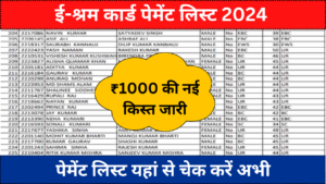 E Shram Card Payment List 2024: (ई-श्रम कार्ड पेमेंट लिस्ट) जारी, यहां से चेक करें लिस्ट में अपना :