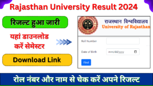 Rajasthan University Result 2024: UG PG Uniraj BA BSc Bcom MA Msc Mcom Result @www.result.uniraj.ac.in: