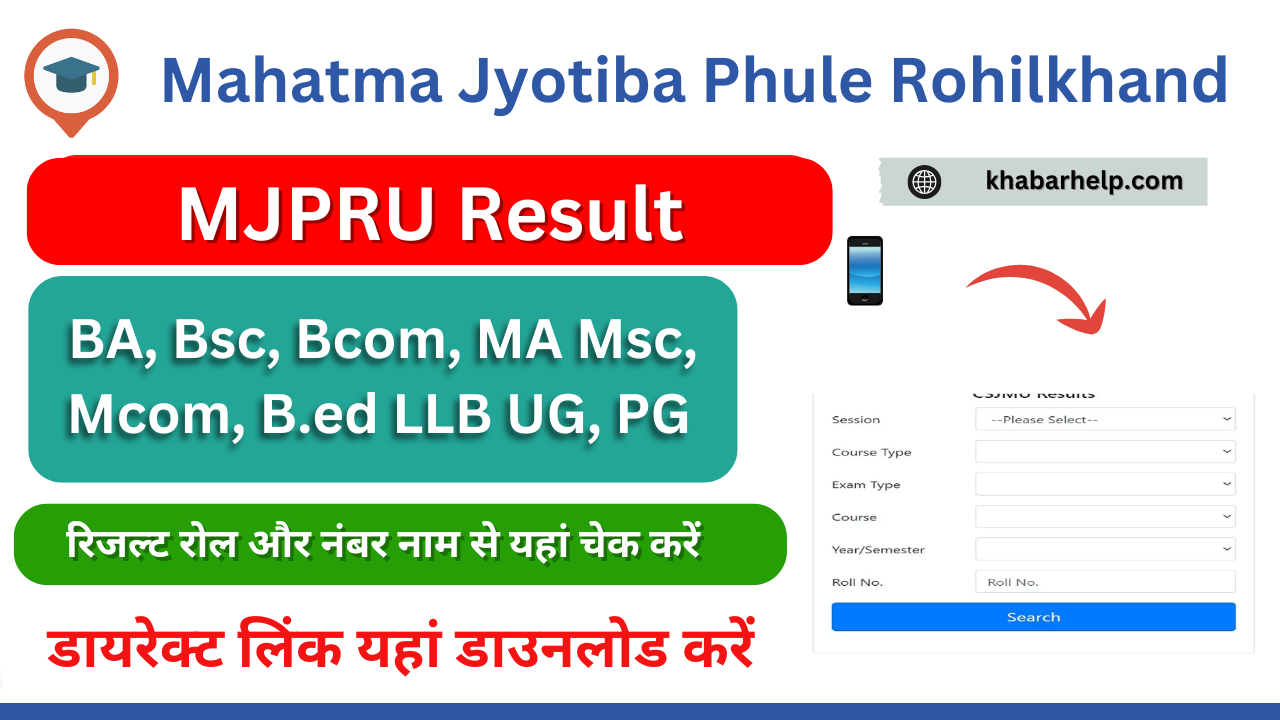 MJPRU Result 2024: यहाँ देखे mjpruiums.in BA, Bsc, Bcom, MA Msc, Mcom, Results Available