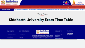 Siddharth University Time Table 2024, PDF {suksn.edu.in} सिद्धार्थ यूनिवर्सिटी BA BSC BCOM Exam Date Sheet