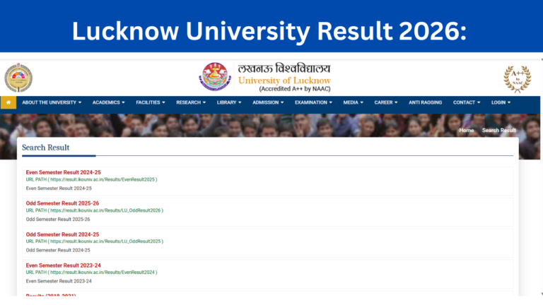 Lucknow University Result 2026: Out at lkouniv.ac.in BA B.sc B.com MA UG and PG Marksheet 2026