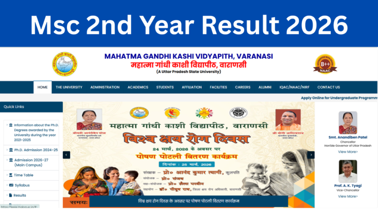 Msc 2nd Year Result 2026: Out (M.sc Result 2026 Released) Check Here, Check M.Sc. Result Now